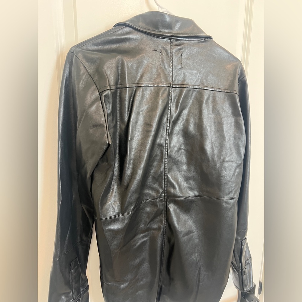 DOLCE CABO Faux Vegan Leather Button Up Shirt SIZE Small NWOT - Picture 11 of 11